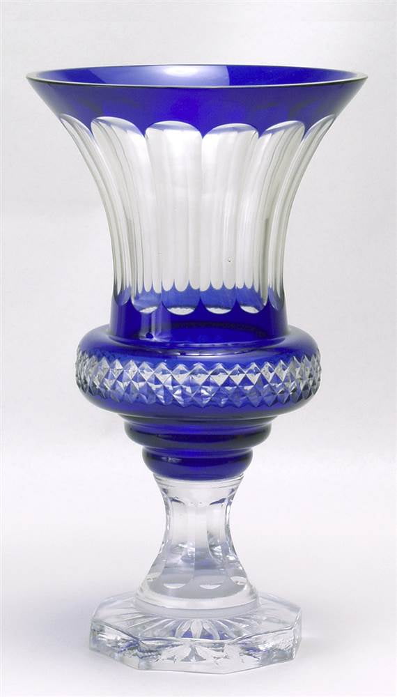 Footed Glass Vase in Clear & Cobalt Blue Walmart c1df74e9 ba7e 457e ae4c 1 6ac487a953ef7023e bd15ae4