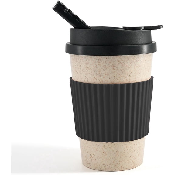 Portable Coffee Cup with Ceramic Bowl & High-Temperature Silicone, Fashion Design For Concealed Gatherings