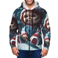 thumbnail image 6 of Lsque Chucky for Mens Full-zip Hoodie, Zip-up Pullover Hooded Sweatshirt, Kangaroo Pocket Hoodie Ideal for Daily Wear, Travel, and Home-XX-Large, 6 of 8