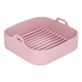 thumbnail image 4 of Kitchen Fryer Basket Reusable Non-Stick Food Safe Silicone Pot Liner Replacement -20℃-220℃L Square 368g Pink, 4 of 8