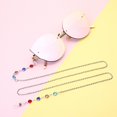 thumbnail image 4 of Moda Unisex hombres mujeres diamantes de imitación gafas cadena aleación gafas cordón correa cuerda (plata), 4 of 10