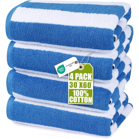 Toallas de playa Utopia Towels, paquete de 4, 76 x 152 cm, algodón