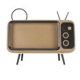 thumbnail image 3 of Soporte para teléfono estilo TV, retro, resistente a arañazos, decorativo, para escritorio, para el hogar, dormitorio, color café, 3 of 15