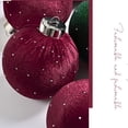 thumbnail image 3 of Billuyoard Terciopelo de plástico para una decoración exquisita, flocado, irrompible, decorativo, para bolas de adornos navideños. Kits de decoración para fiestas vino tinto, 3 of 5