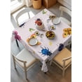 thumbnail image 2 of Cute Butterfly Dragonfly Suqare Tablecloth - 54 x 54 Inch, Farmhouse Botanical Floral Pink Waterproof & StainResistant Tablecloth, Washable Oil-proof Table Cover for Dining/Party/Wedding/Buffet, 2 of 9
