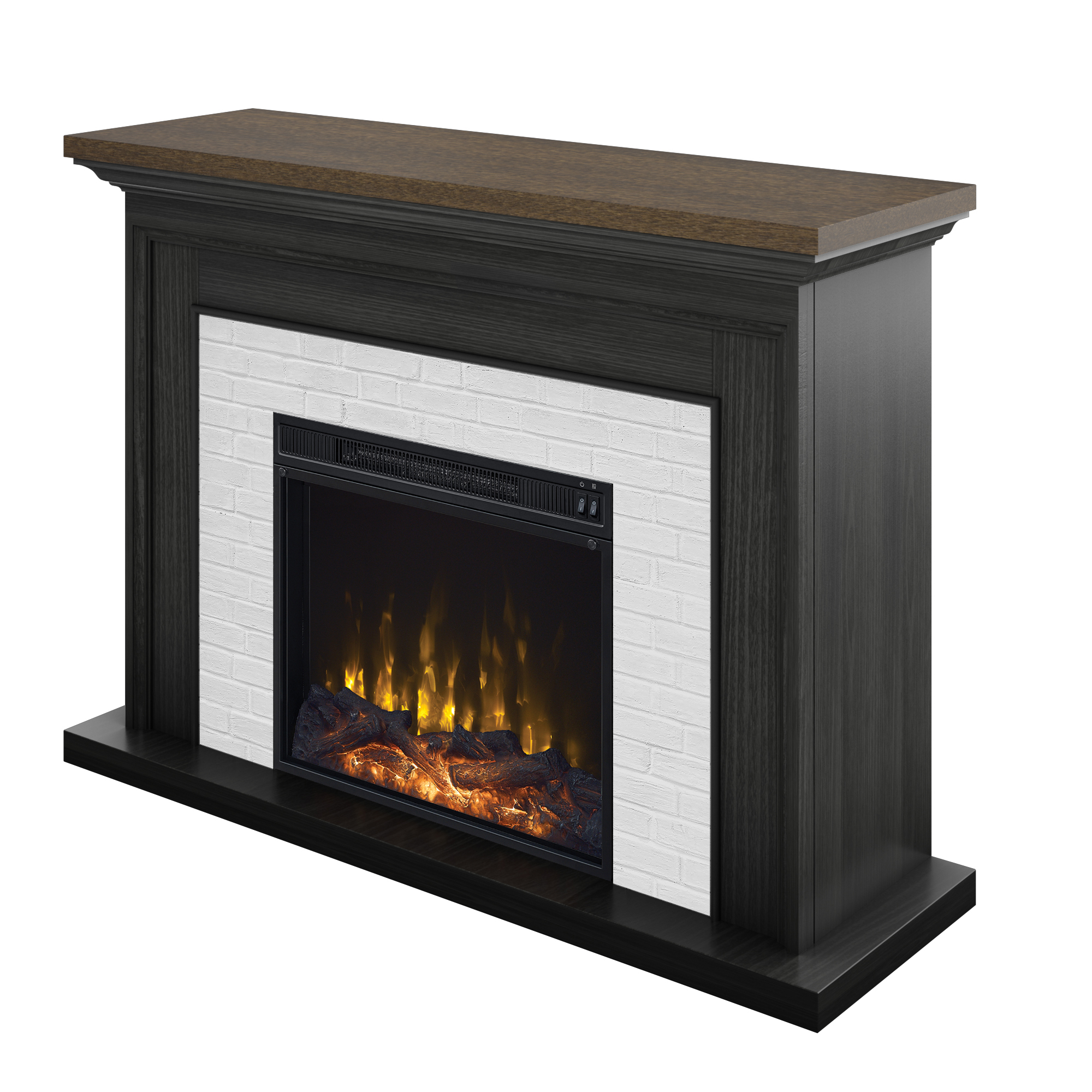 Twin Star Home Farmhouse Wall Mantel - 2Tone Black