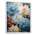 thumbnail image 2 of Designart "Beige, White, And Blue Mums Painting III" Mums Floater Framed Canvas Art Print, 2 of 5