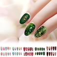 thumbnail image 6 of 30Pcs Summer Press on Nails Medium Almond Fake Nails with 3D Flower Designs Starfish False Nails Heart Butterfly Lemon Stick on Nails Ocean Beach Acrylic Nails Pearl Floral Glue on Nails for Women-E, 6 of 6