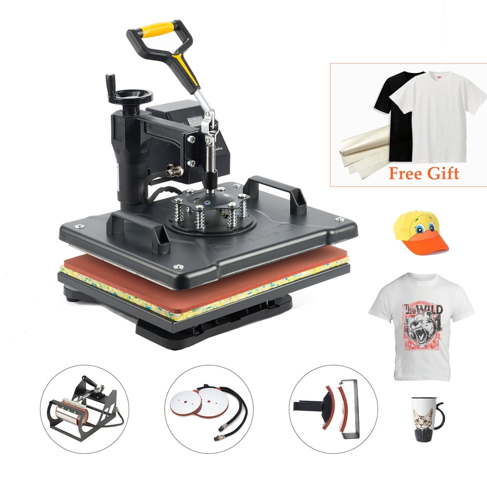 5 in 1 dual display heat press machine