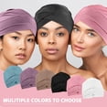 thumbnail image 2 of Slouchy Turban Hats Headwear Sleep Cap Lightweight Stretchy Turban Head Wrap Head Covering, 6 Color (Vivid Color), 2 of 4
