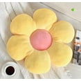 thumbnail image 4 of Almohada de flores, cojín de asiento en forma de flor, linda almohada de margarita para decoración de niñas, piso fluido (pétalos amarillos, 35 cm), 4 of 5