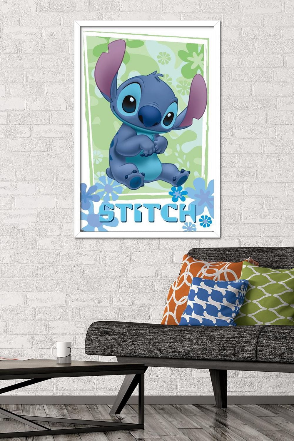 Disney Lilo and Stitch - Flowers Wall Poster, 22.375" x 34" Framed