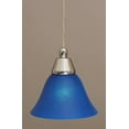 thumbnail image 1 of Toltec Lighting Suspension Mini 22-CH-4155 avec Finition Chromée et Verre Italien Bleu 7, 1 of 1