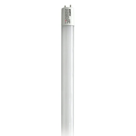 

Satco (25 Pack) Tube Lighting Part Number S39900;9 Watt T8 LED; 2Ft; 3000K; Medium Bi Pin base; 50000 Average rated hours; 1100 Lumens; Type B; Ballast Bypass; Single or Double Ended Wiring