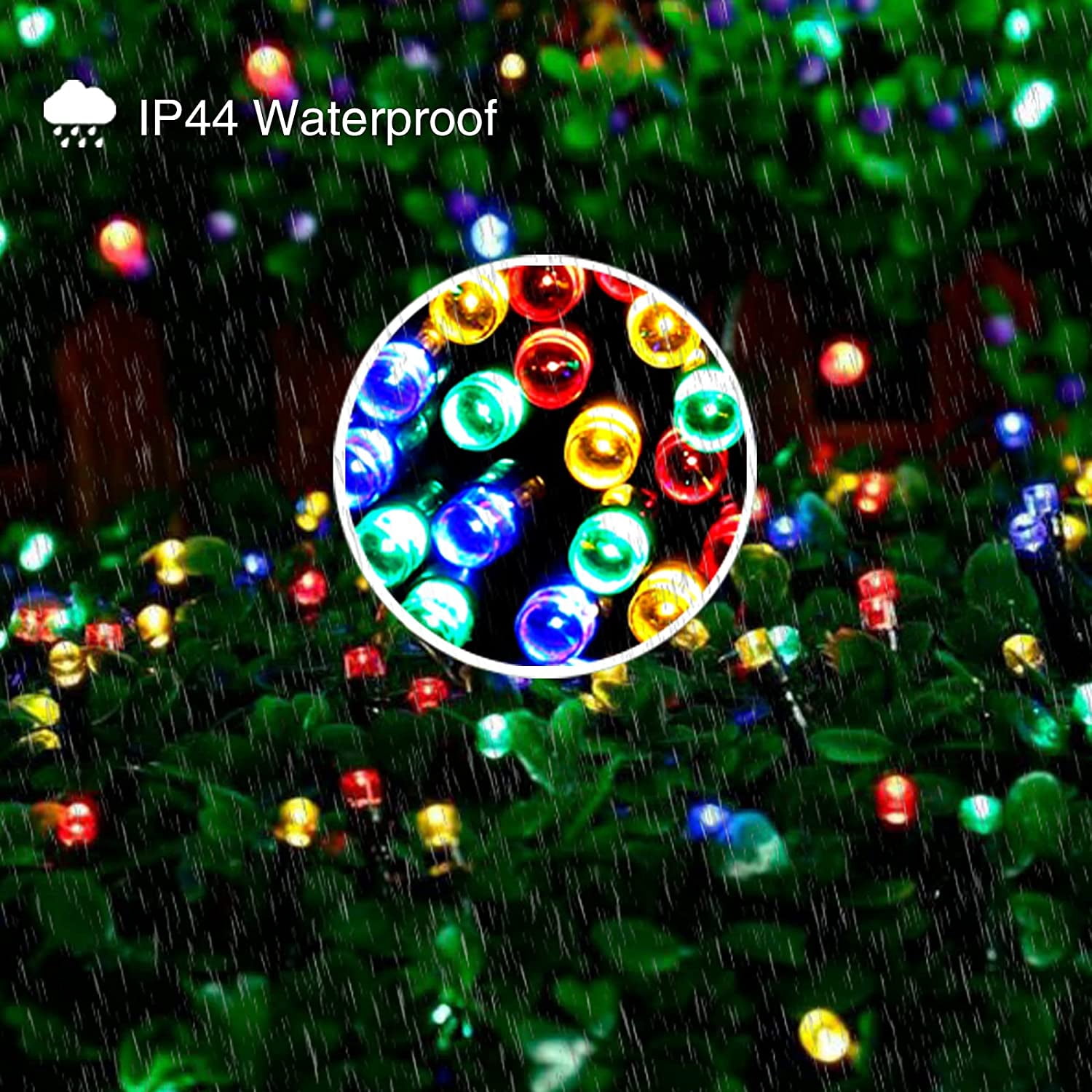 2Pack Solar String Lights 50 LED 32ft 8 Modes Outdoor Lighting Waterproof Christmas Fairy Lights for Xmas Tree Garden Homes Ambiance Wedding Lawn Party Decor, Multicolor
