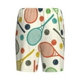 thumbnail image 5 of Gaeub Racket and Tennis Ball Printed Men's Short Pajama Pants, Lightweight Lounge & Sleep Bottoms Keep You Cool - X-Large, 5 of 9