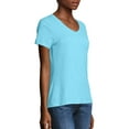 thumbnail image 2 of Hanes Women's X-Temp&reg; V-Neck T-Shirt 42V0 - Blue Horizon Size S, 2 of 6