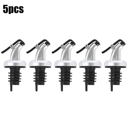 

5Pcs Bottle Pourer Liquor Spirit Oil Olive Stopper Dispenser With Dust