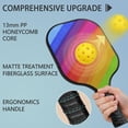 thumbnail image 2 of Pickleball Paddles Set Of 2, Fiberglass Surface, Vibrant Rainbow Print, 4 Balls & Bag, 2 of 5