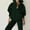 Green, variant on USSUMA 2024 2 Piece Outfits Women's Fleece Lined Sweatsuits Long Sleeve Hoodie and Sweat Pants Winter Warm Zip Up Tracksuit Set Deals - up to 30% off Green L