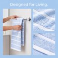 thumbnail image 2 of REGALWOVEN Striped Cotton Bathroom Hand Towels, 13" x 29" Absorbent Soft Decorative Hand Towel Set for Kitchen, Spa, Gym Blue 2-Piece, 2 of 7