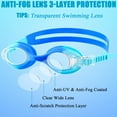 thumbnail image 2 of 2PCS Kids Swim Goggles with Adjustable Head Strap, Swimming Glasses with Anti-Fog No-Leaking for 3-15 years Children for Pools Beach Water Fun, UV Protection Goggles for Boys Girls, Blue & Pink, 2 of 7