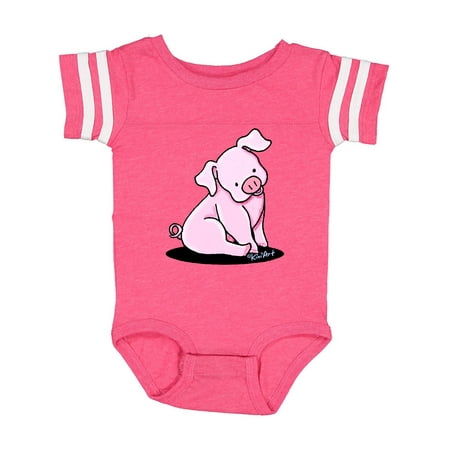 

Inktastic Sitting Pig Gift Baby Boy or Baby Girl Bodysuit