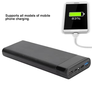 Power Bank Shell Portable DIY Power Bank Accessory Battery Box Shell, 10x18650 Battery Box DIY Power Bank Shell, for Mobile Power DIY black