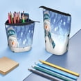 thumbnail image 5 of Lsque Christmas Snowman In The Snow Pattern Telescopic Pencil Bag Pen Holder Stationery Case, Stand-up Retractable Transformer Bag Organizer, 5 of 6