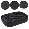 thumbnail image 6 of ALLTIMES Rectangle Shape Seat Pad with 8 Suction Cups for Harley Motocycle, Black Synthetic Leather, 6 of 11