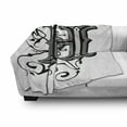 thumbnail image 3 of Letter H Soft Flannel Fleece Blanket, Calligraphy Elements in Uppercase Letter H Design from Middle Ages Artwork, Cozy Plush for Indoor and Outdoor Use, 60" x 80", Black Grey White, by Ambesonne, 3 of 6