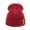 Red, variant on Unisex Ribbed Knit Beanie, Soft Stretchy Slouchy Beanie with Rolled Brim and Leather Patch, Warm Winter Hat for Men Women Boys Girls, Casual Daily Wear for Fall Winter Spring