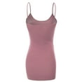 thumbnail image 3 of Essential Basic Women's Basic Casual Long Camisole Cami Top Regular and Plus Sizes, 3 of 4