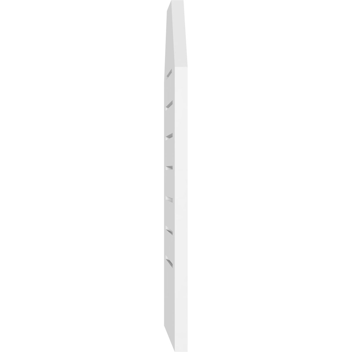 12"W x 18"H Octagonal Top Surface Mount PVC Gable Vent: Functional, w/ 3-1/2"W x 1"P Standard Frame