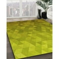 thumbnail image 3 of Ahgly Tapis d'Intérieur Lavable en Machine Carré Transitionnel Jaune Foncé Vert, 4 Pieds Carré, 3 of 7