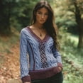 thumbnail image 2 of New autumn and winter women's V-neck sweatshirt imitation wool, 2 of 6