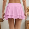 thumbnail image 5 of Skirts for Women Mini Skirt Casual Pleated Short Skirts (Pink S), 5 of 7