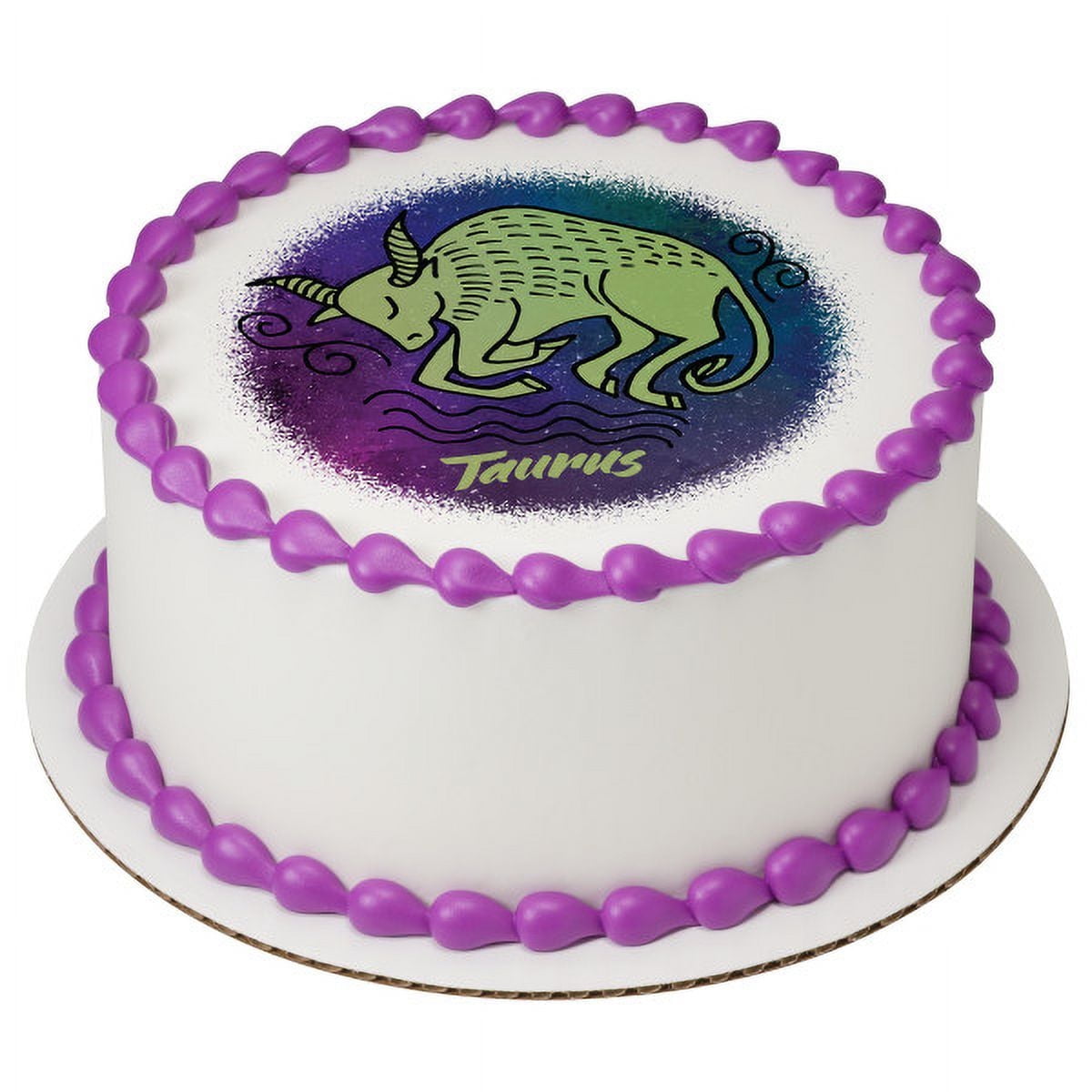 Aquarius Zodiac Sign PhotoCake® Edible Cake Topper Icing