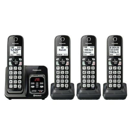 Refurbished Panasonic KX-TG744SK 4 Handset Cordless Phone w/ Talking Caller ID & (Best Talking Caller Id For Android)