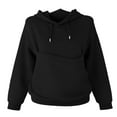 thumbnail image 4 of HLKJKLS Hoodies For Women Oversized Solid Color Pocket Pullover Loose Casual Sweatshirts Black S-3Xl, 4 of 4