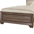 thumbnail image 4 of Transitional Style Eastern King Bed with Plank Headboard Taupe Brown - Saltoro Sherpi, 4 of 5