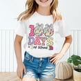 thumbnail image 2 of SGMVNU 100 Days of School Shirts for Boys Girls Girls Summer Tops Size 10-12 Casual Short Sleeve Crewneck Tees Basic T Shirt Kids Summer Clothes(Size 2-3 Years,White), 2 of 4