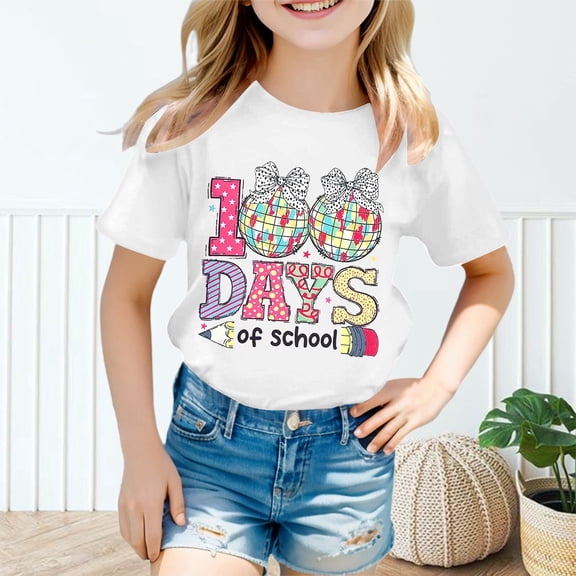 Girls Clothes Back To School Shirt Graphic T Shirts Casual Soft Tee Top Tees Shirts for Youth Girls for Back To School