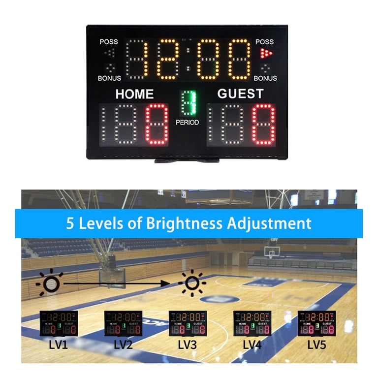 Tableau Score électronique LED Avec Télécommande | Minuterie Portable Pour Tennis, Basket...