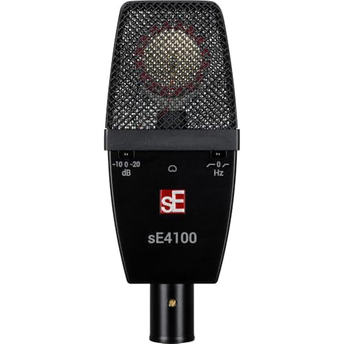 sE Electronics sE 4100 Large Diaphragm Cardioid Condenser Microphone w/Mount and Case Black