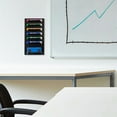 thumbnail image 2 of 6-Slot Wall Mounted Metal Dry Erase Marker & Eraser Vertical Storage, Black, 2 of 4