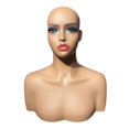 thumbnail image 4 of Cabeza maniquí femenina con soporte para pelucas y hombros, soporte profesional para pelucas, busto maniquí para sombreros, collares y diademas., 4 of 8