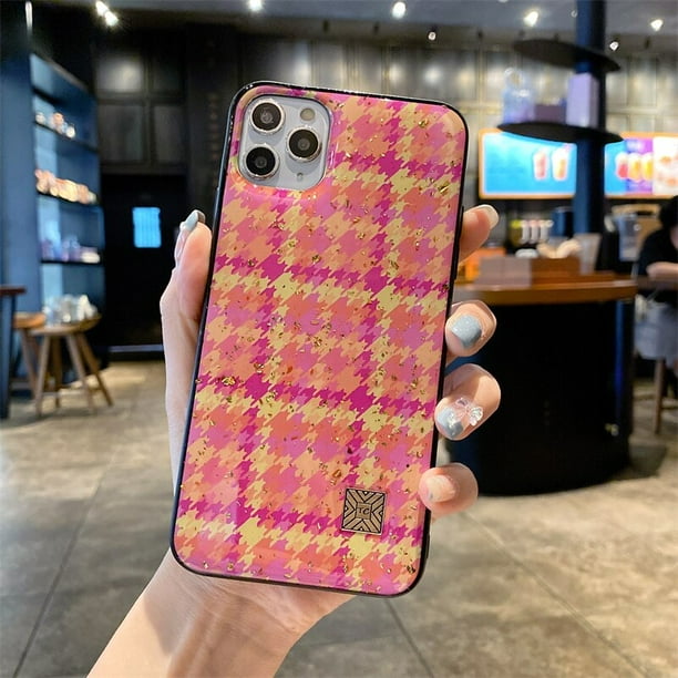 Elegante funda de silicona de dibujos animados de Anime perezoso leopardo para iPhone 14 13 12 11 Pro Xs Max Mini SE X XR 7 8 Plus funda dorada brillante Tan Jianjun unisex