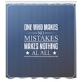 thumbnail image 3 of Ambesonne Wording Shower Curtain, Value of Mistakes, 69"Wx75"L, Blue Umber White, 3 of 3