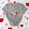 thumbnail image 2 of Jsaierl Valentines Day Shirts Women Plus Size Love Heart Graphic Tees Work Short Sleeve Blouse Round Neck Tunic T-shirt Tops Spring Clothes for Women, 2 of 6